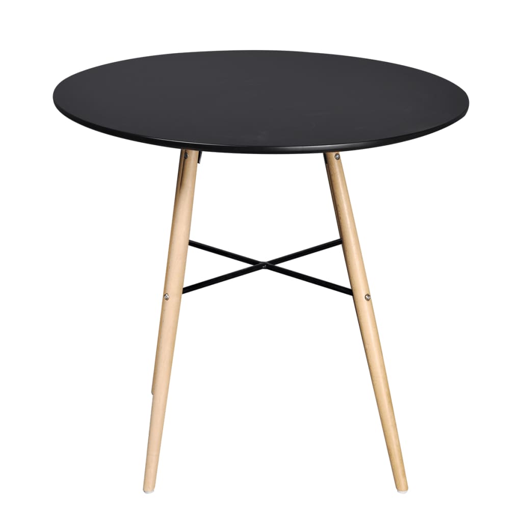Spisebord Kjøkkenbord Svart rund MDF