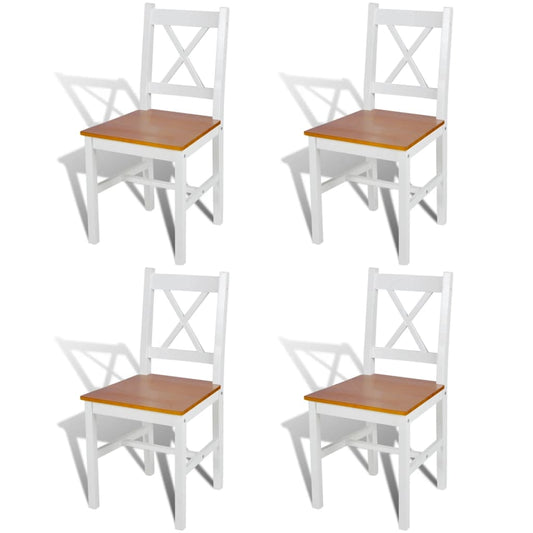 Spisestoler 4 stk hvit furu