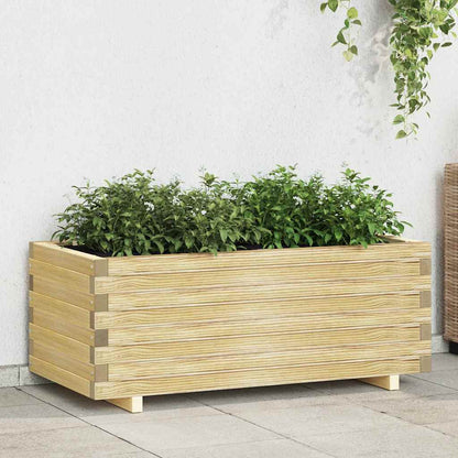 Høybed rektangulær 100x50x40 cm tre