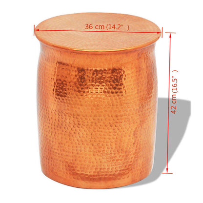 Sidebord DIV. Hamret aluminiumskrakk/ bord messing/ kobberfarget