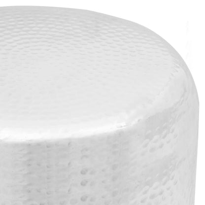 Sidebord DIV. Hamret aluminiumskrakk/ sidebord sølv