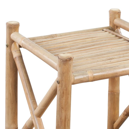 Hagebord Tre Firkantet bambushylle 3 lag