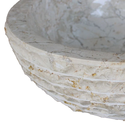 Baderomsvask marmor 40 cm krem