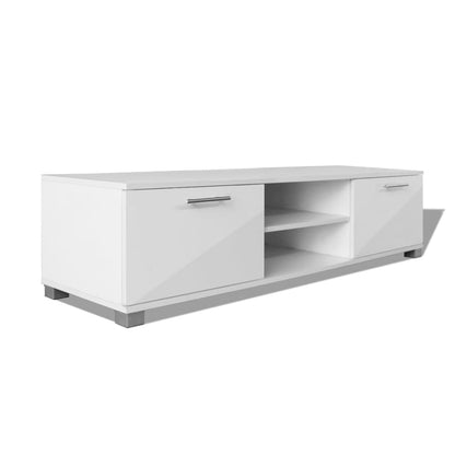 TV-Møbel Høyglans Hvit TV-benk 120x40,5x35 cm