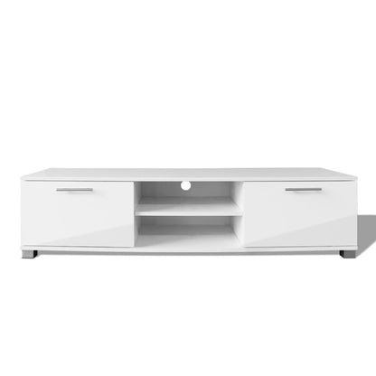 TV-Møbel Høyglans Hvit TV-benk 120x40,5x35 cm
