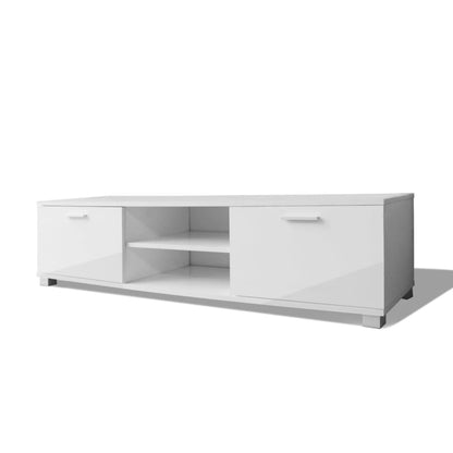 TV-Møbel Høyglans Hvit TV-benk 140x40,5x35 cm