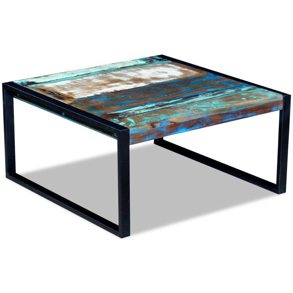 Salongbord Sofabord Tre Gjenvunnet Heltre 80x80x40 cm