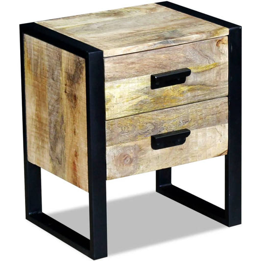 Sidebord Tre med 2 skuffer heltre mango 43x33x51 cm