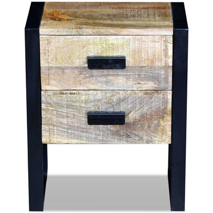 Sidebord Tre med 2 skuffer heltre mango 43x33x51 cm