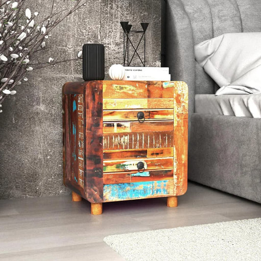 Nattbord Sengbord Tre Gjenvunnet Heltre 43x33x51 cm