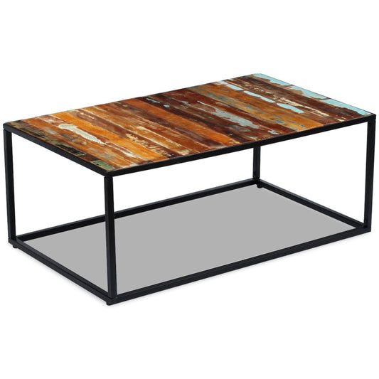 Salongbord Sofabord Tre Gjenvunnet Heltre 100x60x40 cm