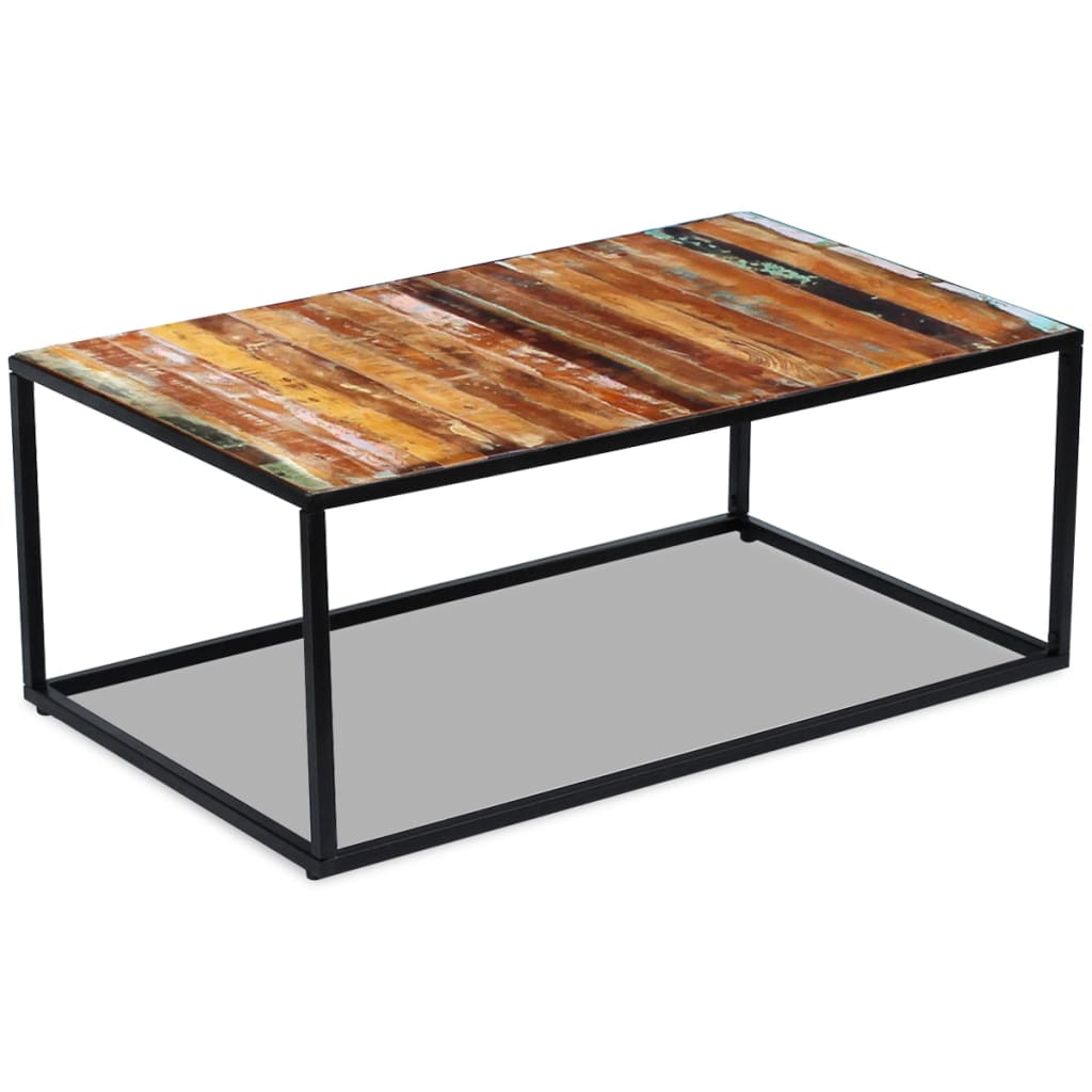 Salongbord Sofabord Tre Gjenvunnet Heltre 100x60x40 cm