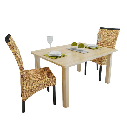 Spisestoler 2 stk abaca og heltre mango