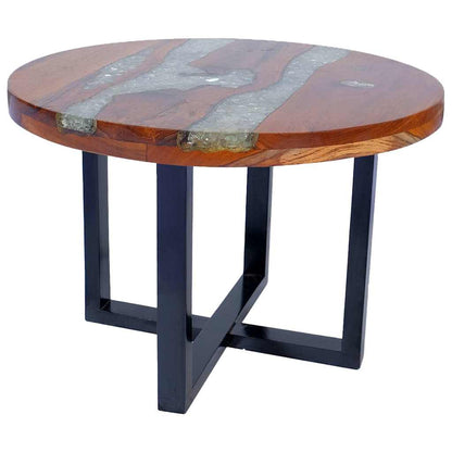 Salongbord Sofabord Tre Teak Harpiks 60 cm