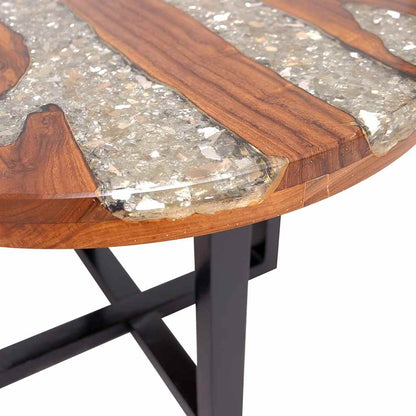 Salongbord Sofabord Tre Teak Harpiks 60 cm