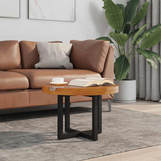 Salongbord Sofabord Tre Teak Harpiks 60 cm