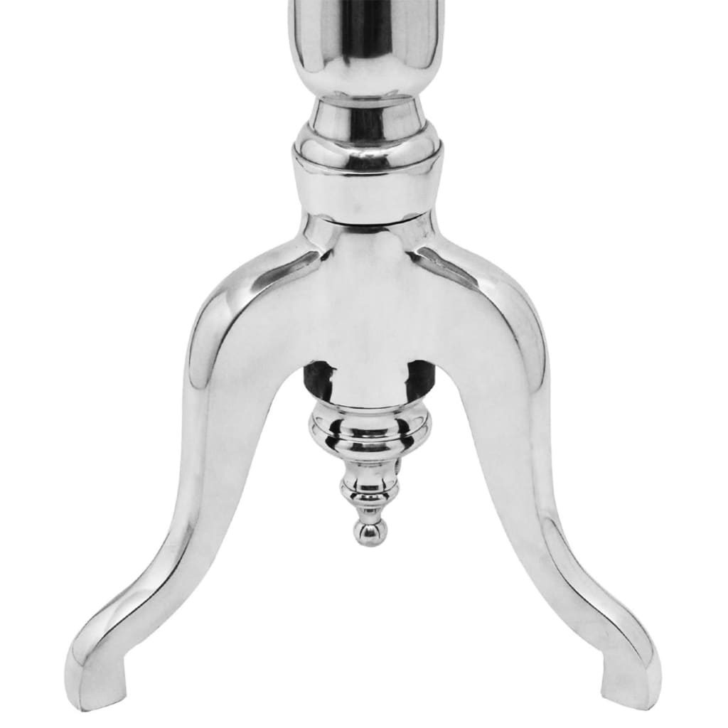 Sidebord DIV. rundt aluminium sølv