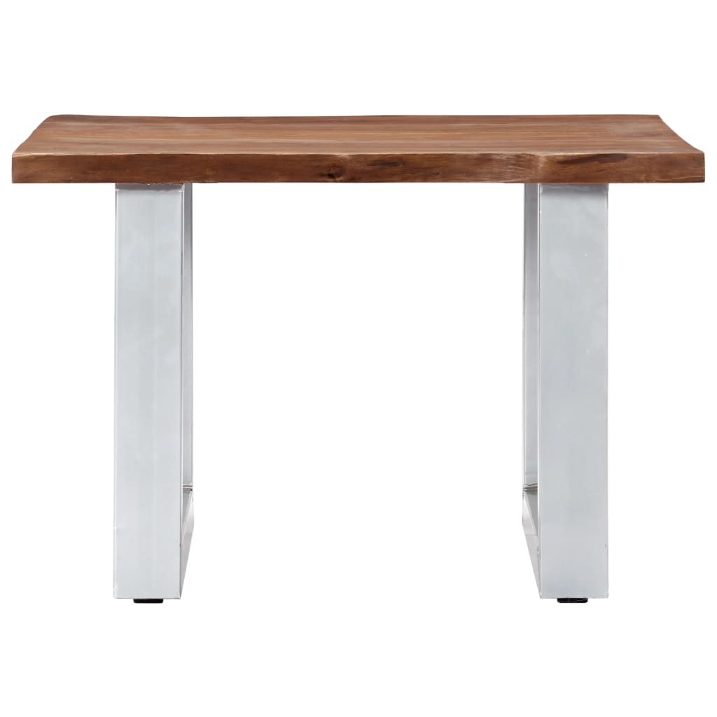 Salongbord Sofabord Tre heltre akasie med livlige kanter 60x60x40 cm