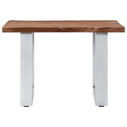 Salongbord Sofabord Tre heltre akasie med livlige kanter 60x60x40 cm