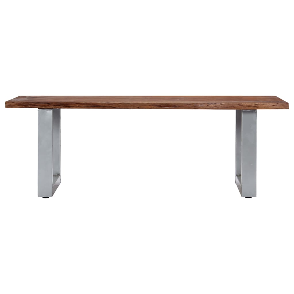 Salongbord Sofabord Tre heltre akasie med livlige kanter 115x60x40 cm