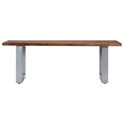 Salongbord Sofabord Tre heltre akasie med livlige kanter 115x60x40 cm