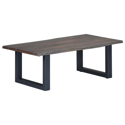 Salongbord Sofabord Grå med livlige kanter 115x60x40 cm heltre akasie