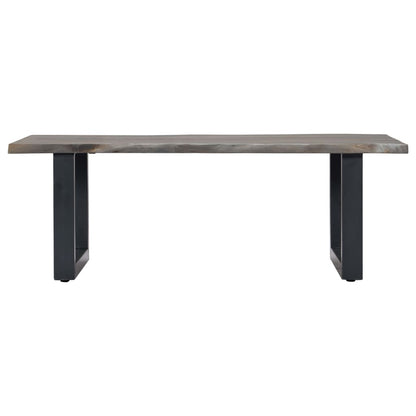 Salongbord Sofabord Grå med livlige kanter 115x60x40 cm heltre akasie