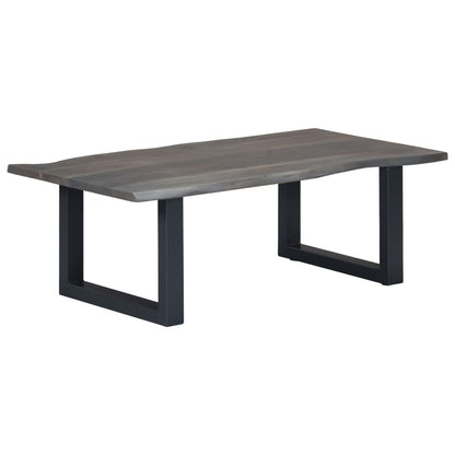 Salongbord Sofabord Grå med livlige kanter 115x60x40 cm heltre akasie