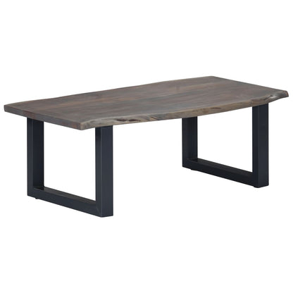 Salongbord Sofabord Grå med livlige kanter 115x60x40 cm heltre akasie