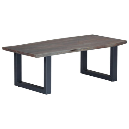 Salongbord Sofabord Grå med livlige kanter 115x60x40 cm heltre akasie