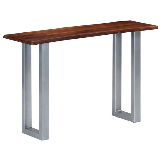 Avlastningsbord Konsollbord Tre 115x35x76 cm heltre akasie og jern