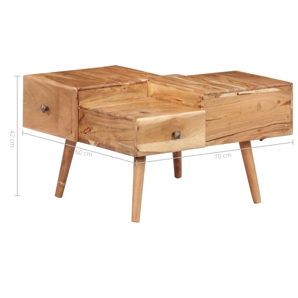 Salongbord 70x60x42 cm heltre akasie