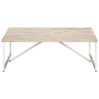Salongbord Sofabord Hvit Tre Heltre Mango 110x110x36 cm