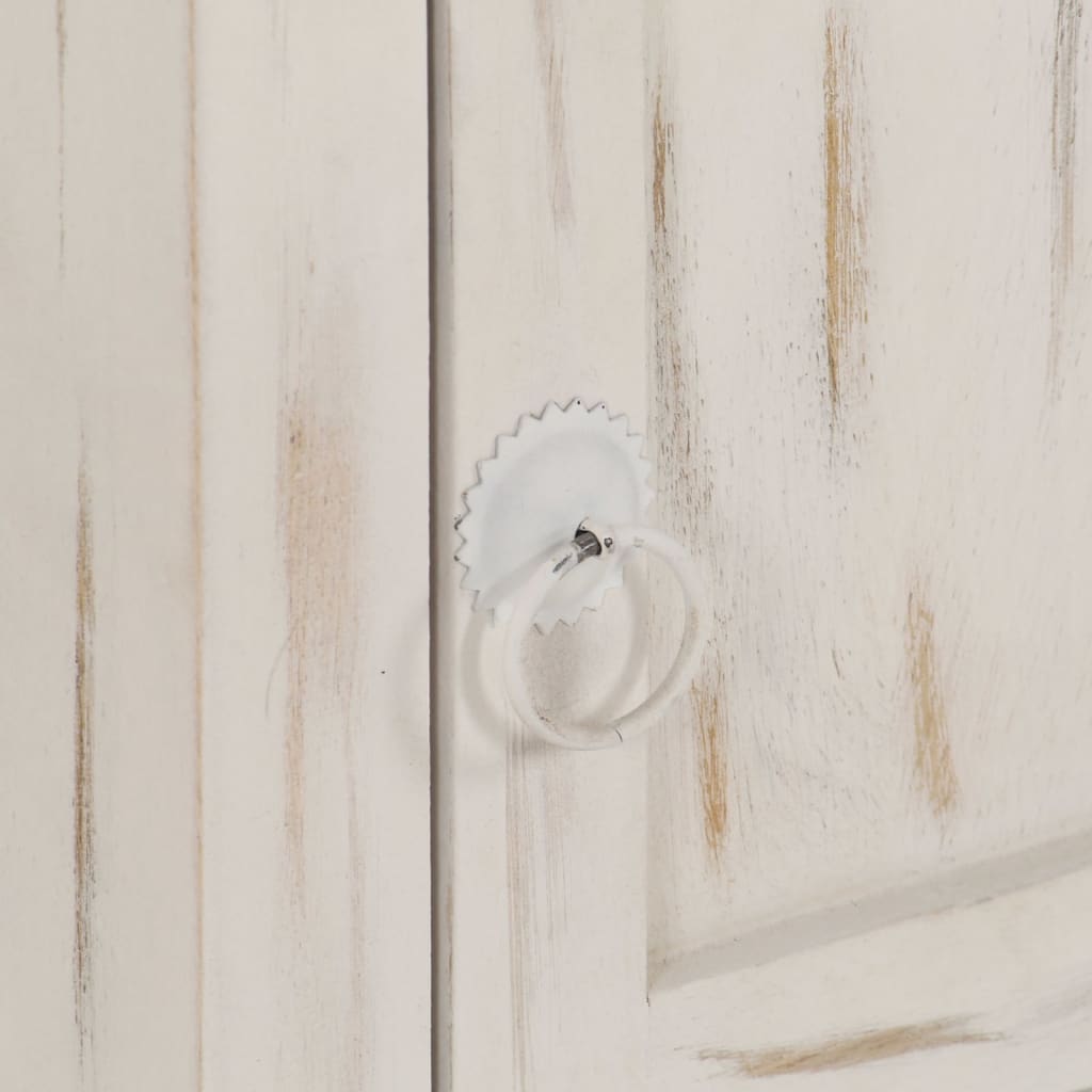 Nattbord Sengbord Hvit 40x30x50 cm heltre mango