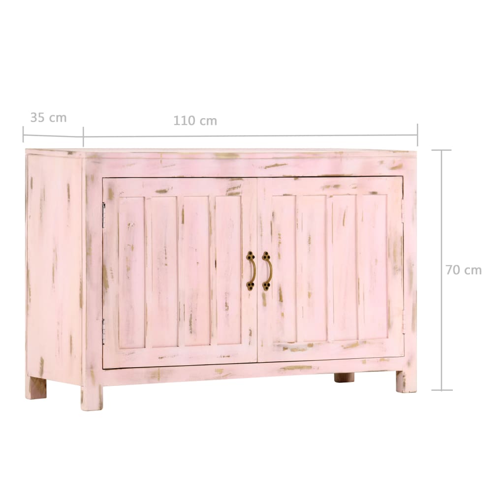 Skjenk Tre lyserosa 110x35x70 cm heltre mango