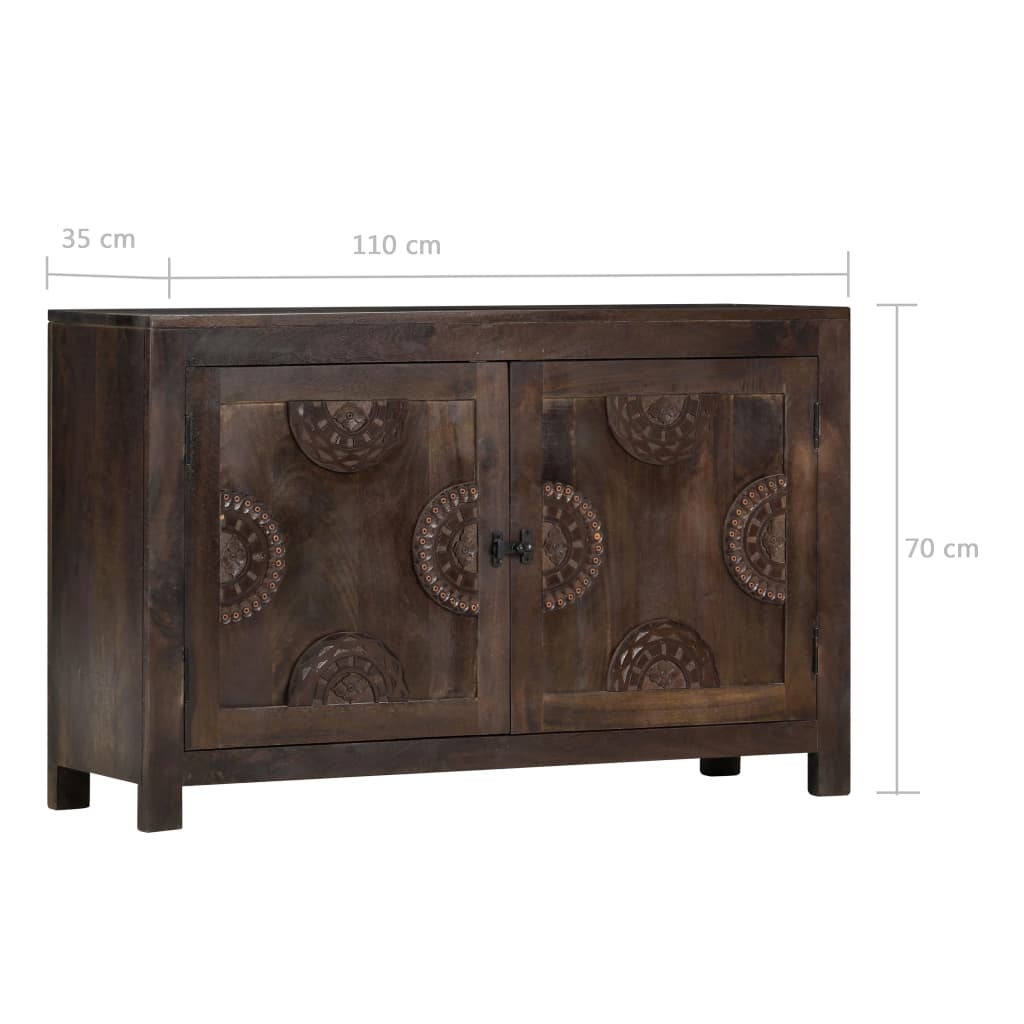 Skjenk Tre med utskåret design 110x35x70 cm heltre mango
