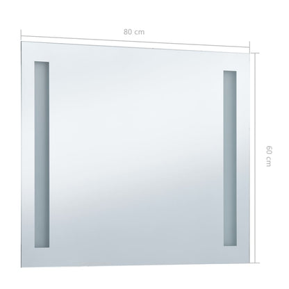 Baderomsspeil LED 80x60 cm