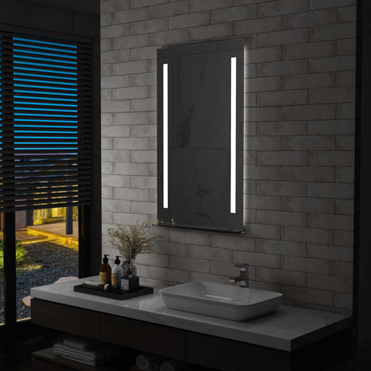 Baderomsspeil LED med hylle 60x100 cm