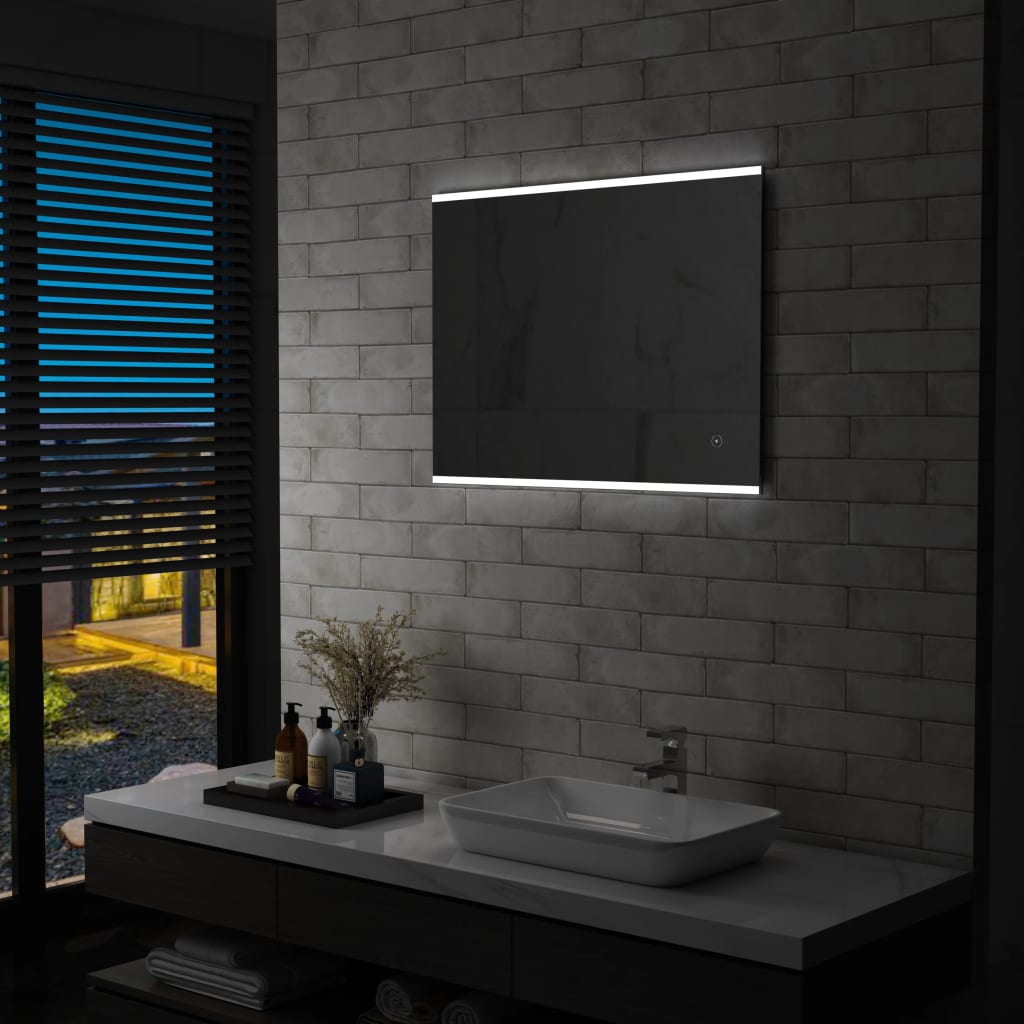 Baderomsspeil LED med berøringssensor 80x60 cm