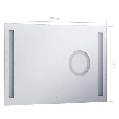 Baderomsspeil LED med berøringssensor 100x60 cm