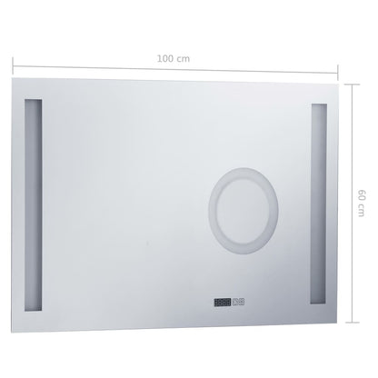 Baderomsspeil LED med berøringssensor 100x60 cm