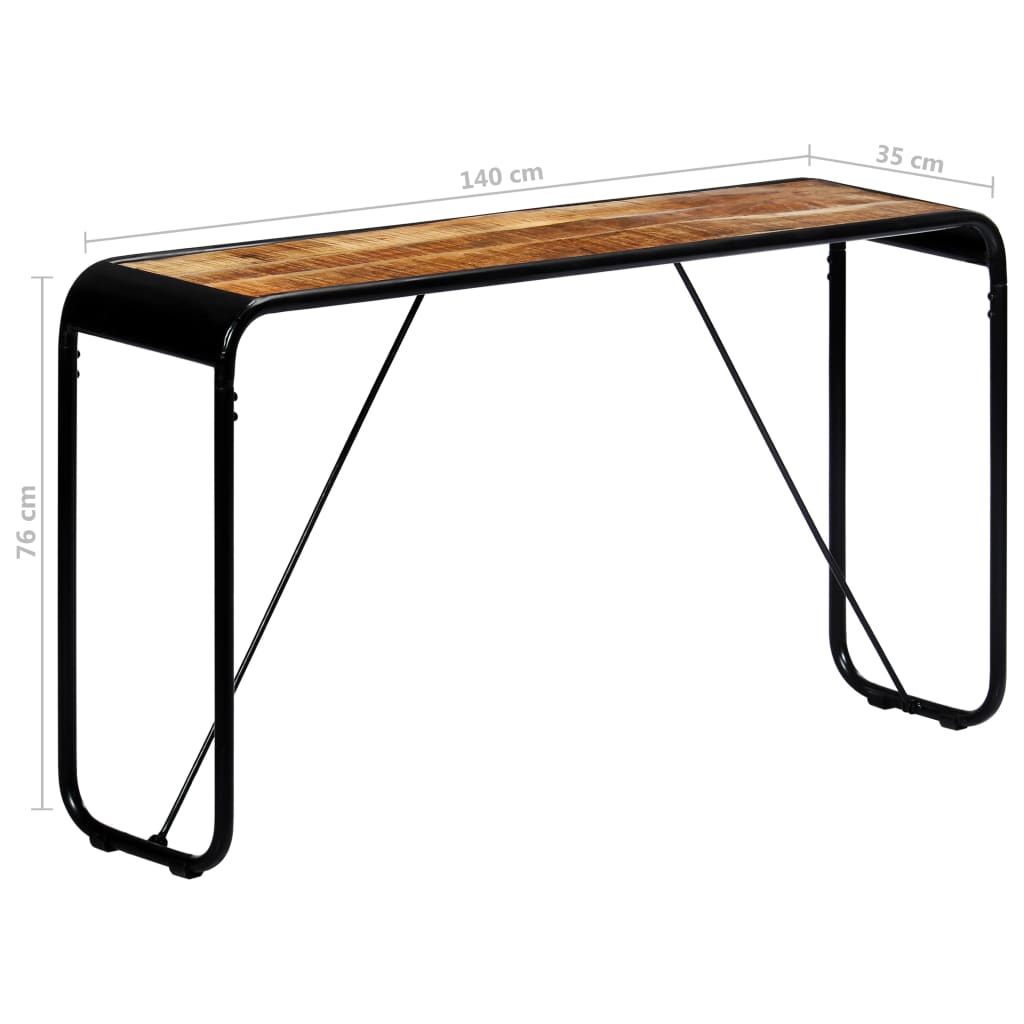 Avlastningsbord Konsollbord Tre 140x35x76 cm grov heltre mango
