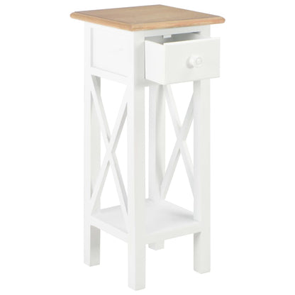 Sidebord Hvit 27x27x65,5 cm tre