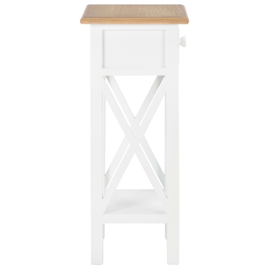 Sidebord Hvit 27x27x65,5 cm tre