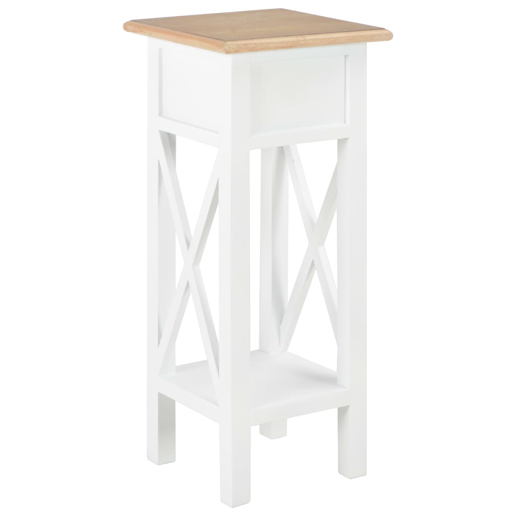 Sidebord Hvit 27x27x65,5 cm tre
