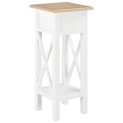 Sidebord Hvit 27x27x65,5 cm tre