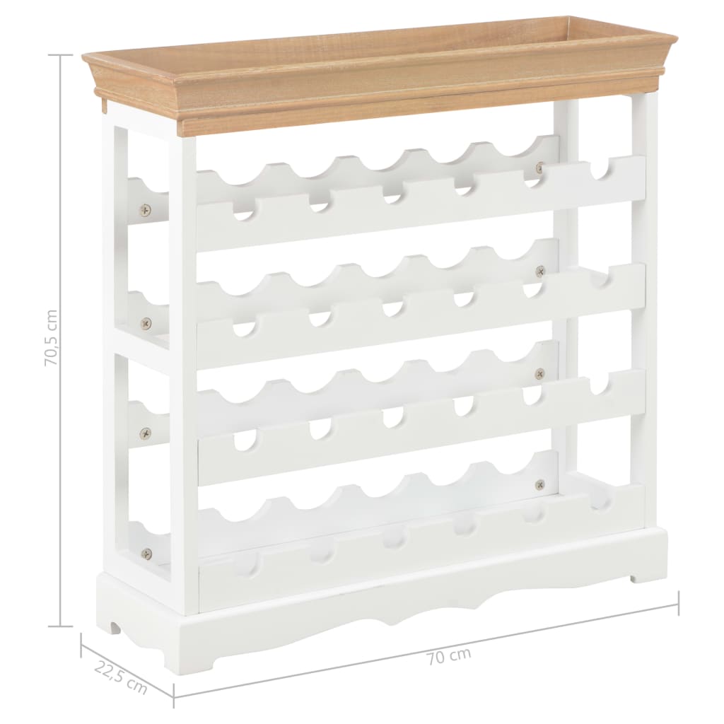 Vinstativ Vinhylle Hvit 70x22,5x70,5 cm