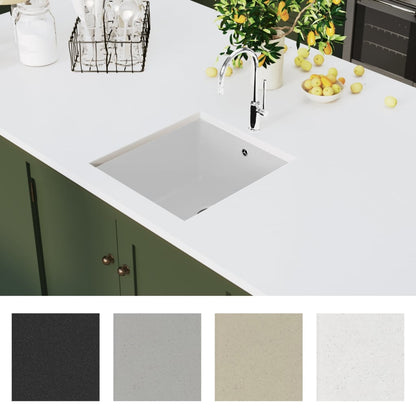 Kjøkkenvask enkel kum granitt hvit