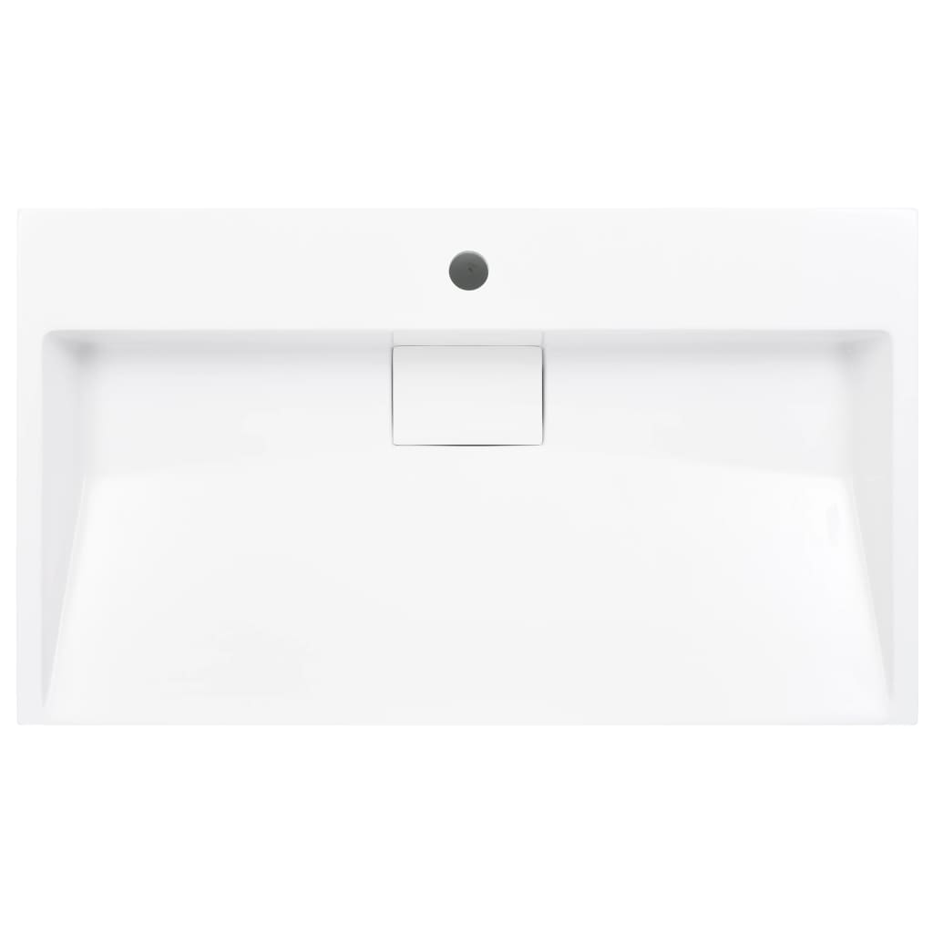 Baderomsvask 80x46x11 cm mineralstøpt/marmorstøpt Hvit