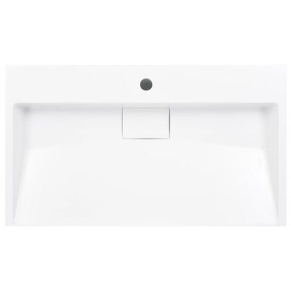 Baderomsvask 80x46x11 cm mineralstøpt/marmorstøpt Hvit